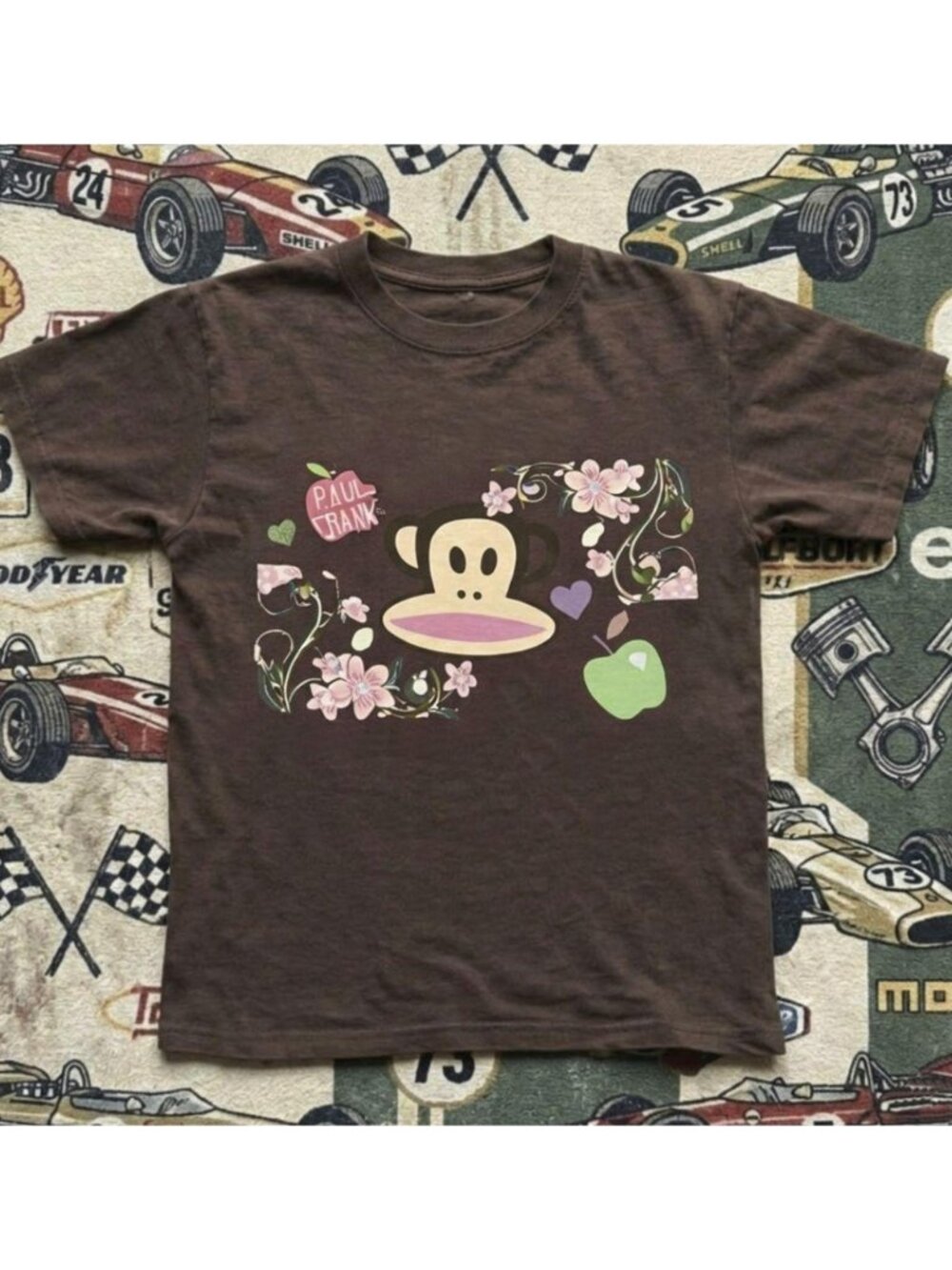 Brown Paul Frank Apple Y2k Graphic T-shirt